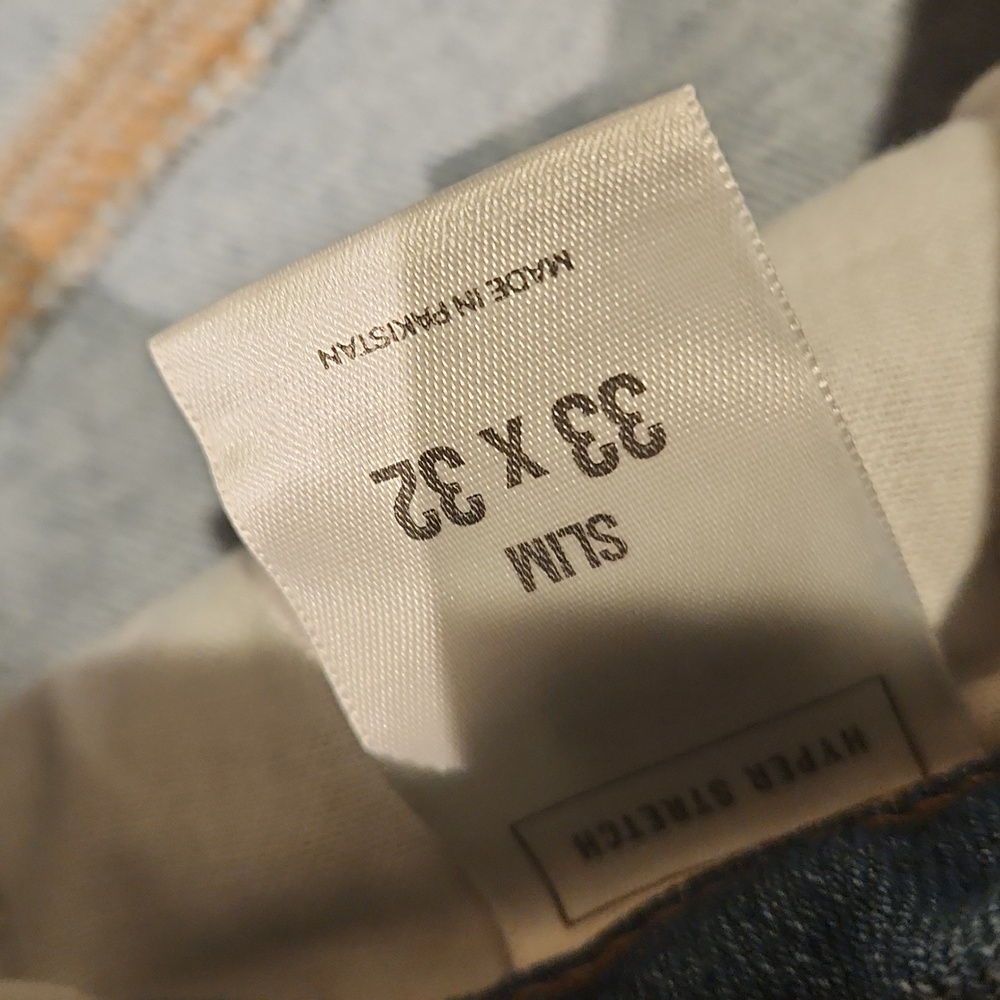 ❤️ NWT! EXPRESS SLIM LEG HYPERSTRETCH JEANS, 33 - Picture 6 of 10